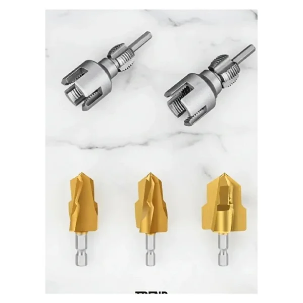 FREED Tools 5 Parça PVC Plastik Boru Diş Açma Ve Havşa Seti - Görsel 2