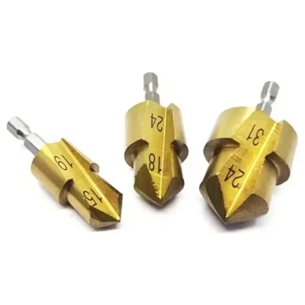 FREED Tools 5 Parça PVC Plastik Boru Diş Açma Ve Havşa Seti - Görsel 3