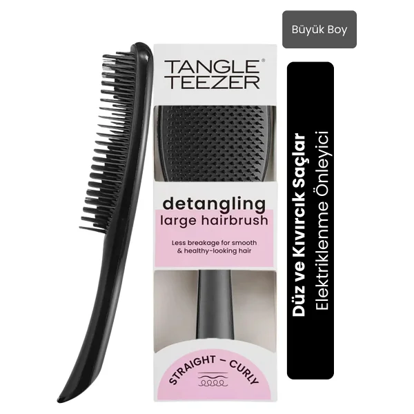 Tangle Teezer The Ultimatet Detangler Large Black Eletriklenme Önleyici Saç Fırçası-Tarak (Düz ve Kıvırcık Saçlar) - Görsel 5