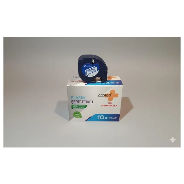 Ecotag Dymo Letratag Muadili Plastik Şerit Etiket Avantaj Paket - Kırmızı - Görsel 7
