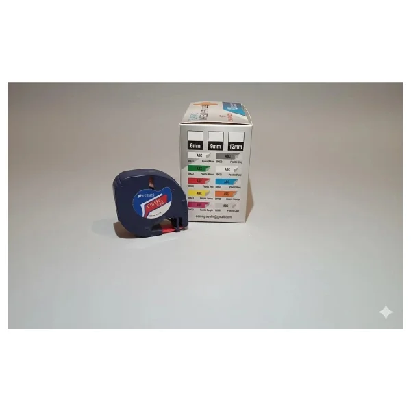 Ecotag Dymo Letratag Muadili Plastik Şerit Etiket Avantaj Paket - Kırmızı - Görsel 3