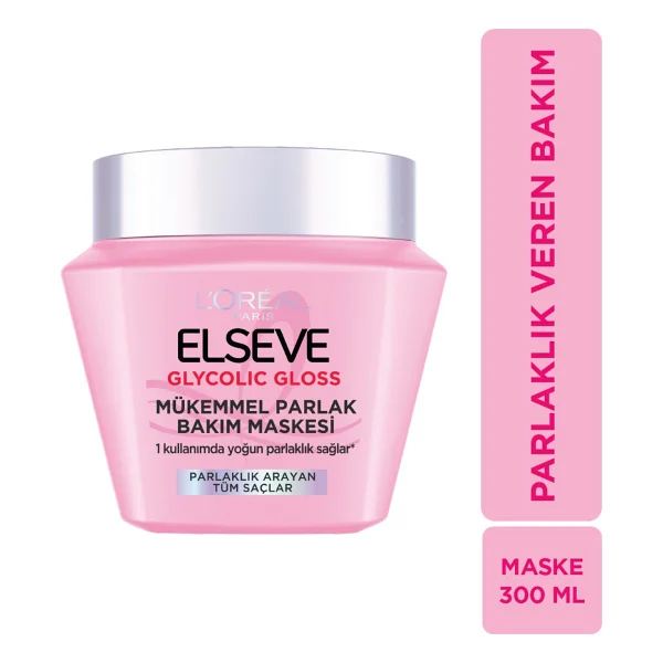 L'Oreal Paris Elseve Glycolic Gloss 300 ml Saç Maskesi - Görsel 5