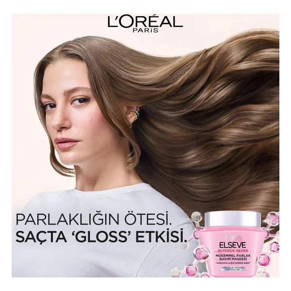 L'Oreal Paris Elseve Glycolic Gloss 300 ml Saç Maskesi - Görsel 6