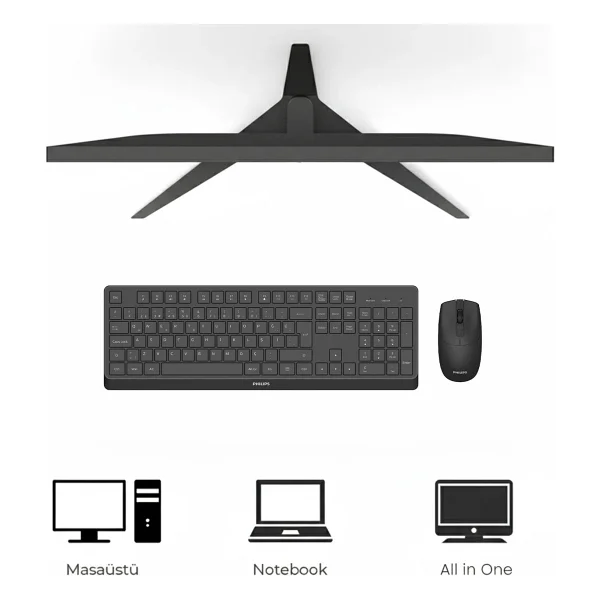 Philips SPT6368 Sessiz Kablosuz Klavye Mouse Seti - Görsel 3