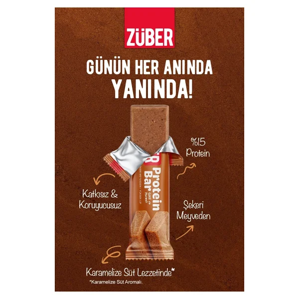 Züber Sütlü Hurmalı Protein Bar 35 gr 12'li - Görsel 8