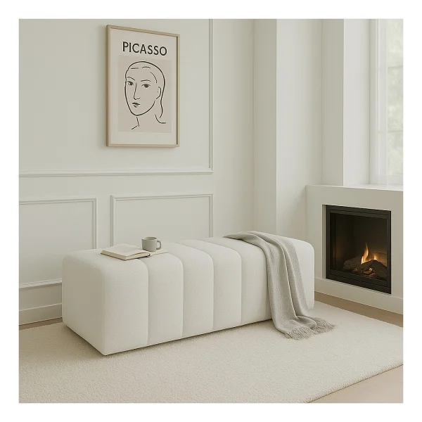 Argedemo Ringo Puf Uzun Bench 120CM Modern Puf Antre,hol,giyinme Odası,salon - Kahverengi - Görsel 3