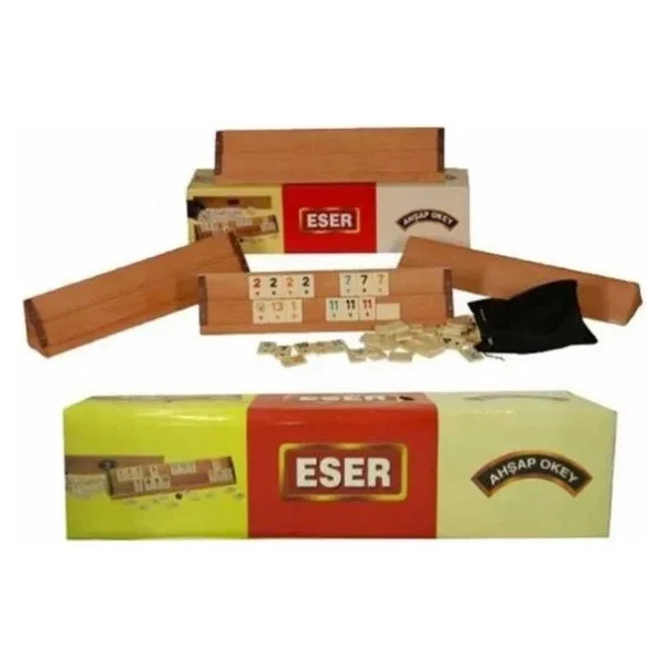 Eser Büyük Boy Ahşap Okey Takımı - Görsel 4