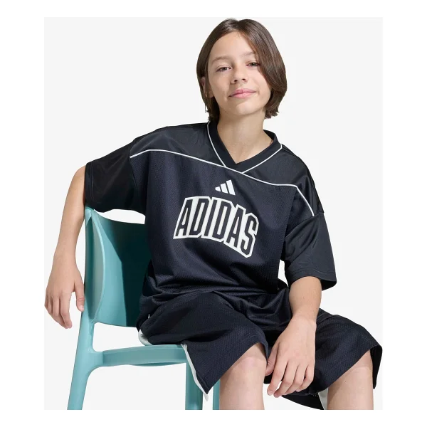 adidas Stadium File Basketball Çocuk Siyah T-Shirt - Görsel 5