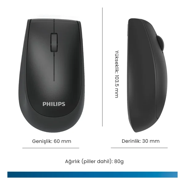 Philips SPK7317 Optik Kablosuz Mouse - Görsel 5