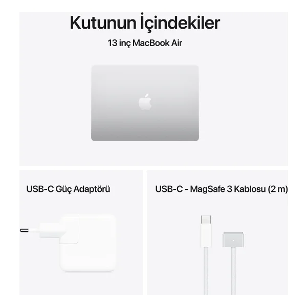 MacBook Air M5 16 GB 512 GB SSD 13.6" MDH74TU/A Gümüş - Görsel 9