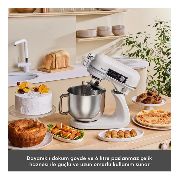 Karaca Maestro Artisan Krem 800 W 6 lt Stand Mikser - Görsel 3