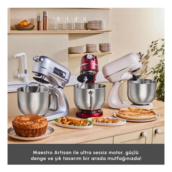 Karaca Maestro Artisan Krem 800 W 6 lt Stand Mikser - Görsel 7