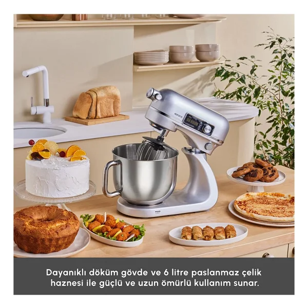 Karaca Maestro Artisan Antrasit 800 W 6 lt Stand Mikser - Görsel 3