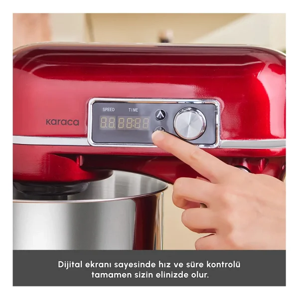 Karaca Maestro Artisan Kırmızı 800 W 6 lt Stand Mikser - Görsel 7