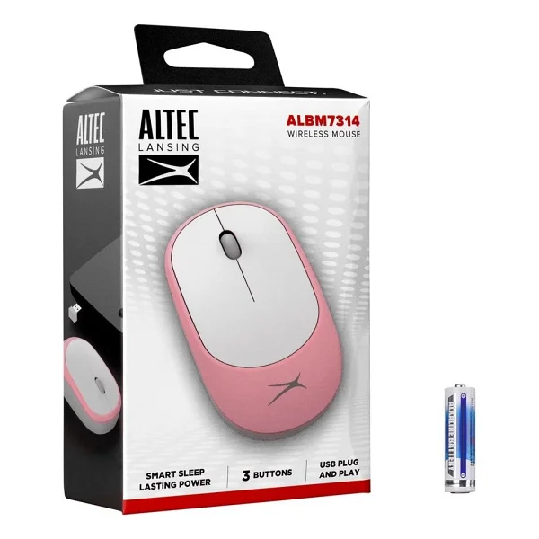 Altec Lansing ALBM7314 Pembe Optik Kablosuz Mouse - Görsel 2