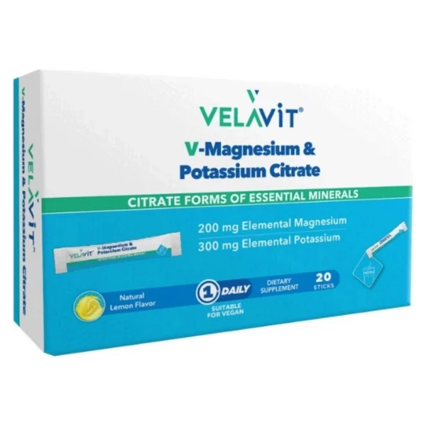 Velavit V-Magnesium ve Potassium Citrate 20 Saşe - Görsel 4