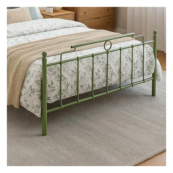 Unimet Hatkus Metal Karyola - Yeşil - Konik Geçme - Konfor Destekli Latalı - 140X190/140X200/150X200/160X200 - Görsel 3