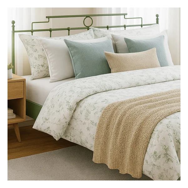 Unimet Hatkus Metal Karyola - Yeşil - Konik Geçme - Konfor Destekli Latalı - 140X190/140X200/150X200/160X200 - Görsel 4