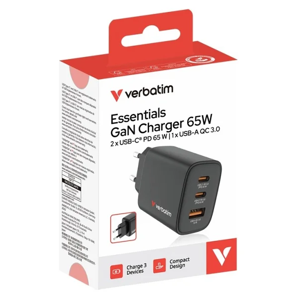 Verbatim Essentials 32352 65 W Hızlı Şarj Adaptörü - Görsel 7