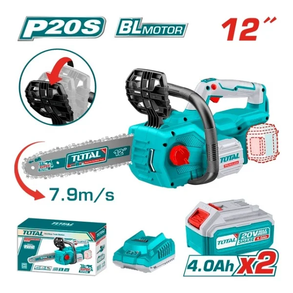 Total TGSLI201286 20V 4.0 Ah Lı-Ion Akülü Zincirli Testere - Görsel 2