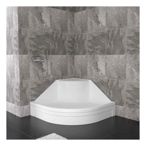 Sırduş 90x90x22 Oval Yüksek Oturmalı Duş Teknesi - Görsel 2