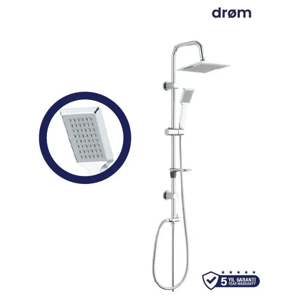 Drom Nord 401001 Tepe Krom Duş Seti - Görsel 3