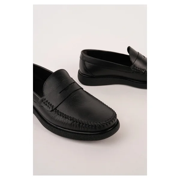 MUGGO GENTZ Hakiki Deri Rahat Taban Erkek Günlük Klasik Loafer Ayakkabı - Görsel 3