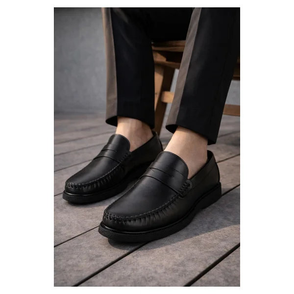 MUGGO GENTZ Hakiki Deri Rahat Taban Erkek Günlük Klasik Loafer Ayakkabı - Görsel 7