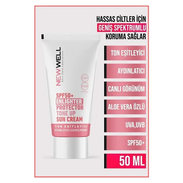 New Well Ton Eşitleyici Pembe 50 ml 2 Adet 50 Faktör Güneş Kremi - Görsel 2