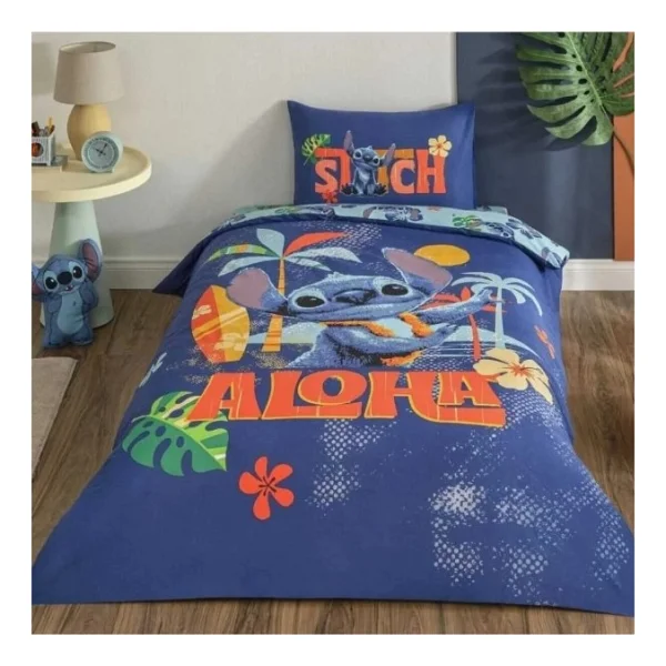 Taç Disney Stitch Aloha Tek Kişilik Nevresim Takımı - Görsel 2