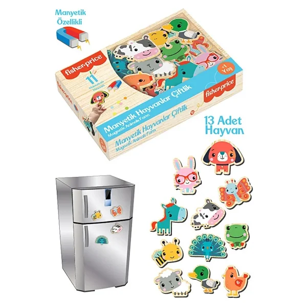 Fisher Price 11 Parça Manyetik Çiftlik - Görsel 2