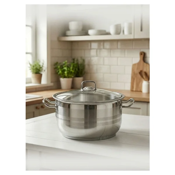 Arian Gastro 6.1 lt 24x14 cm Derin Çelik Tencere - Görsel 4