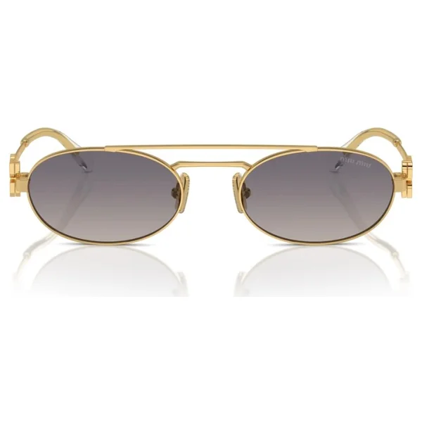 Miu Miu Logo 54ZS 5AK30C Gold-Grey Kadın Güneş Gözlüğü - Görsel 5