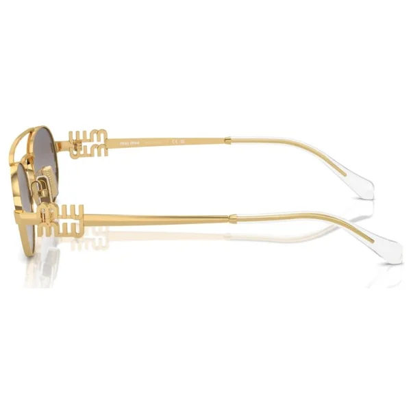 Miu Miu Logo 54ZS 5AK30C Gold-Grey Kadın Güneş Gözlüğü - Görsel 6