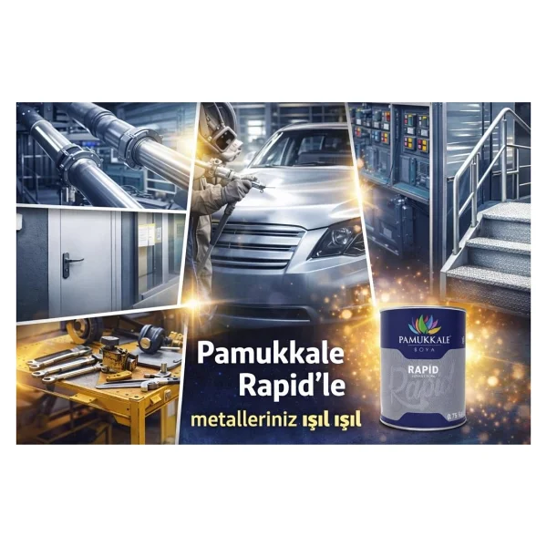Pamukkale 1510 Rapid Endüstriyel Boya 5 Kg Mat Siyah - Görsel 2