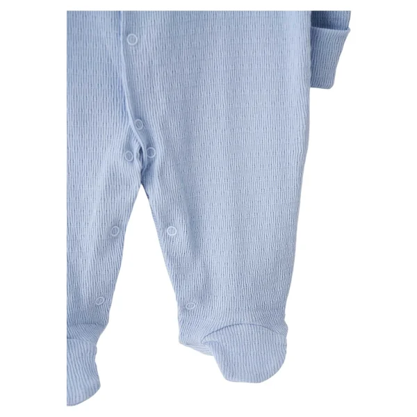 AndyWawa Jacquard Special Modal AC26768 Mavi Şapkalı Bebek Tulum Takımı - Görsel 2