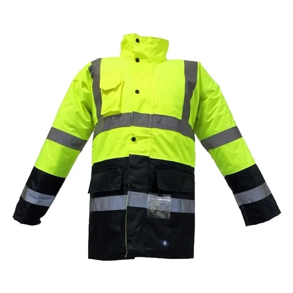 Junıor Jn1013 Waterproof Fosforlu Oxford Parka Sarı Lacivert M Beden - Görsel 2