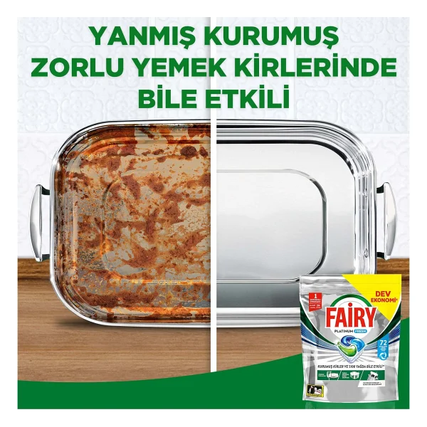 Fairy Platinum Fresh Bulaşık Makinesi Tableti 72'li - Görsel 3