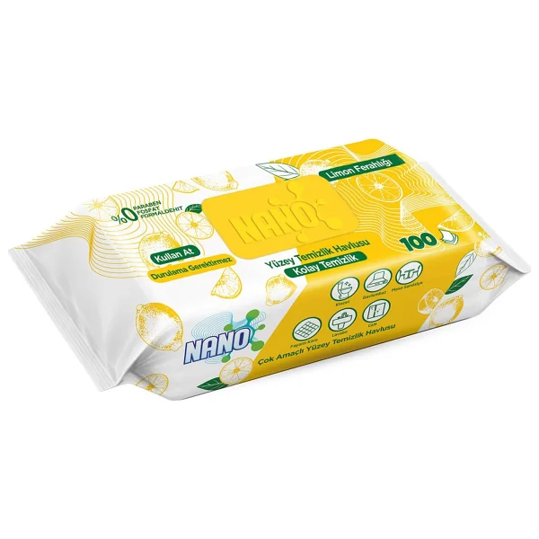 Nano Limon Kokulu Yüzey Temizlik Havlusu 100 Yaprak - Görsel 2
