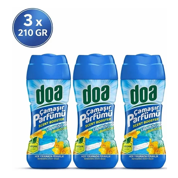 Doa Granül Çamaşır Parfümü & Çamaşır Yumuşatıcı Lilyum & Lotus 3 X 210 Gr - Görsel 6