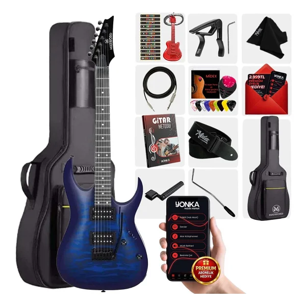 Maxword Grade Rosewood Klavye HH Elektro Gitar - Görsel 5