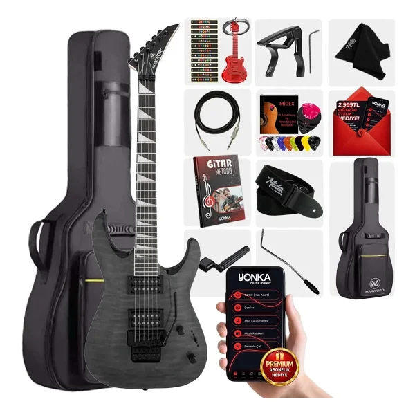 Maxword Grade Rosewood Klavye HH Elektro Gitar - Görsel 4