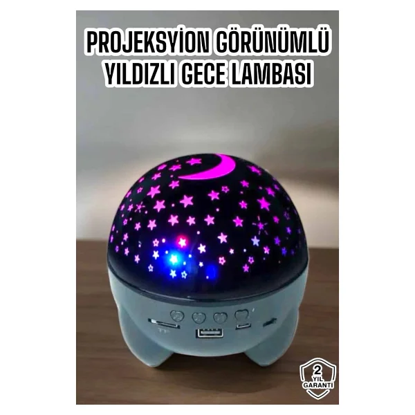 Epilons Yıldız Yansıtmalı Projeksiyon Gece Lambası Şarjlı Taşınabilir - Görsel 6