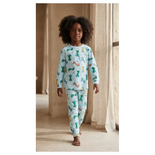 Katia & Bony Erkek Çocuk Dinozor Desenli Pijama Takımı - Görsel 3
