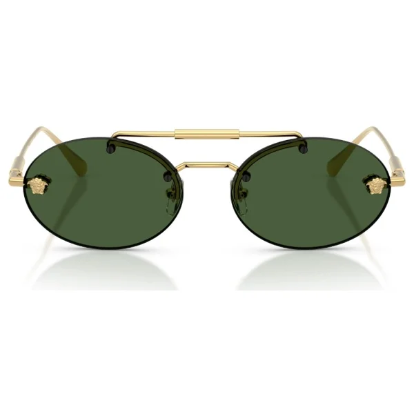 Versace VE2295 100271 Gold-Dark Green Kadın Güneş Gözlüğü - Görsel 4