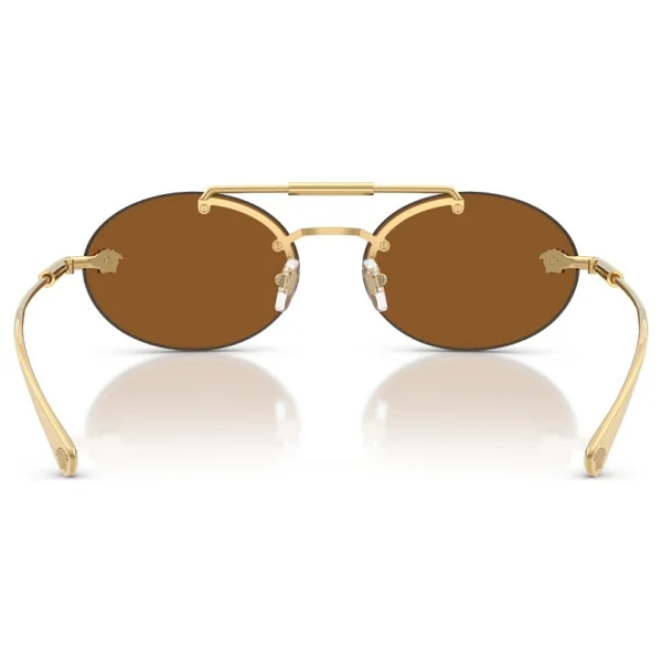 Versace VE2295 100273 Gold-Dark Brown Kadın Güneş Gözlüğü - Görsel 3