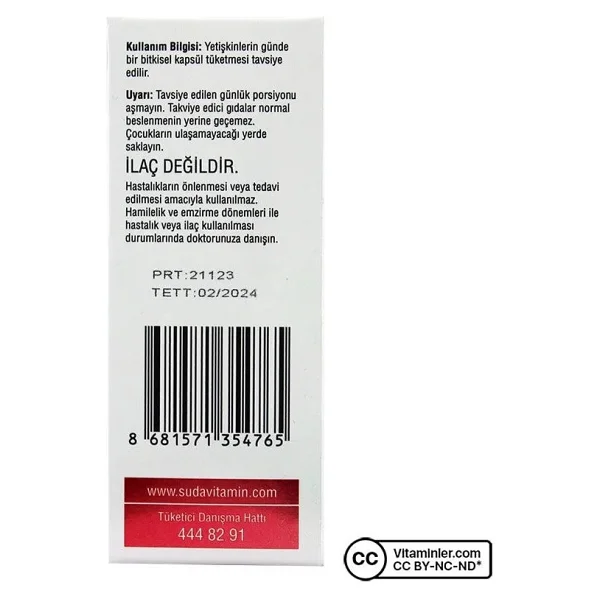 Suda Vitamin Resveratrol 60 Kapsül - Görsel 8