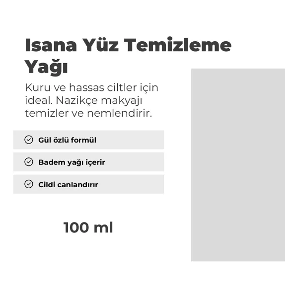 Isana Kuru ve Hassas Ciltler için 100 ml Yüz Temizleme Yağı - Görsel 4