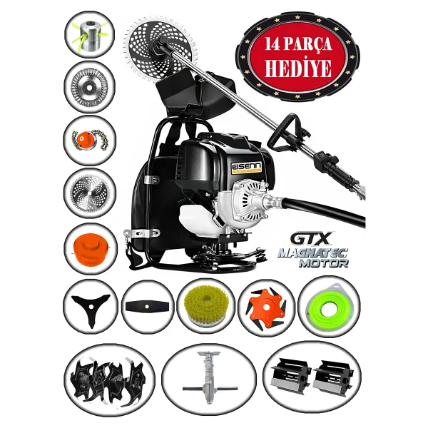 Eisenn Alman Black Eıs Rtx14 Pro Sırt Tırpan+ Akrobat Çapalama + Toprak Eşeleme 14 Parça Full Set - Görsel 5