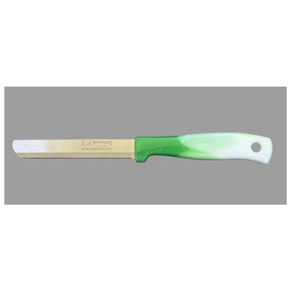 Solingen Micro Tırtıklı Doğrama Bıçağı Ebruli Yeşil Beyaz - Yeşil - Beyaz - Görsel 9